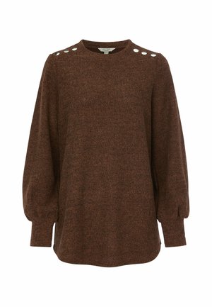 Cellbes of Sweden, KNITTED, JUMPER - Striktrøje - rust melange