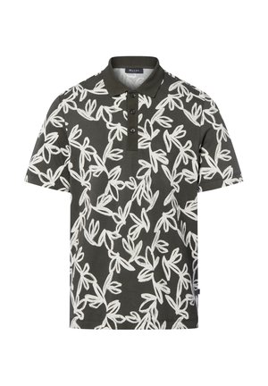 Poloshirt - khaki weiß