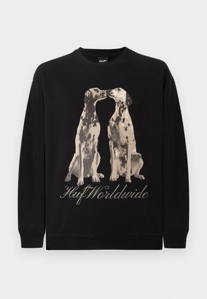 HUF, DOGGED CREW UNISEX - Bluză de molton - black