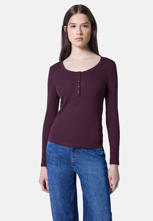 MIT KNOPFDETAIL - Top s dlouhým rukávem - lila