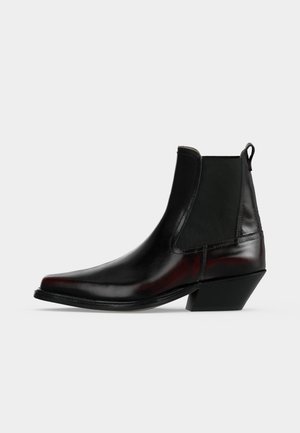 AllSaints, CARTER CHELSEA - Bottines de cowboy / motard - black/red