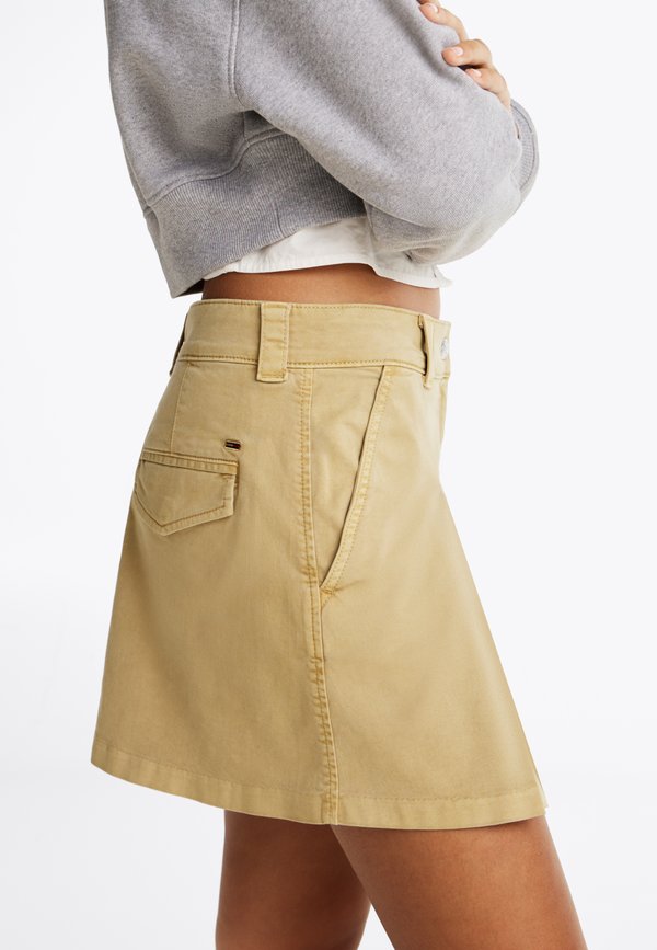 FRONT PLEATS SKIRT - Pleated skirt - relic tan3