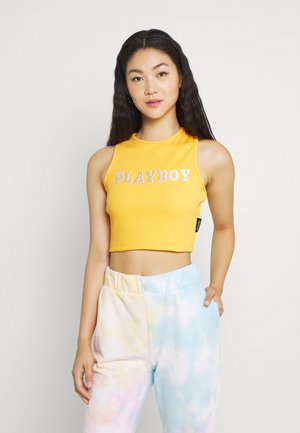 PLAYBOY SPORTS RACER CROP - Top - yellow