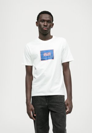 JJRAIN TEE CREW NECK 5 PACK - Trükipildiga T-särk - mineral blue/celestial blue/navy blazer/bright white/castlerock