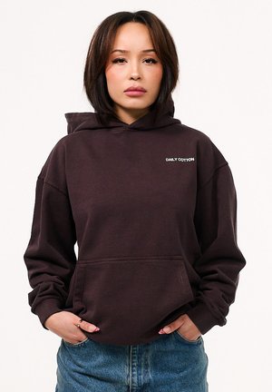 OVERSIZE HOODIE ZMERL - Kapuzenpullover - chocolate brown washed