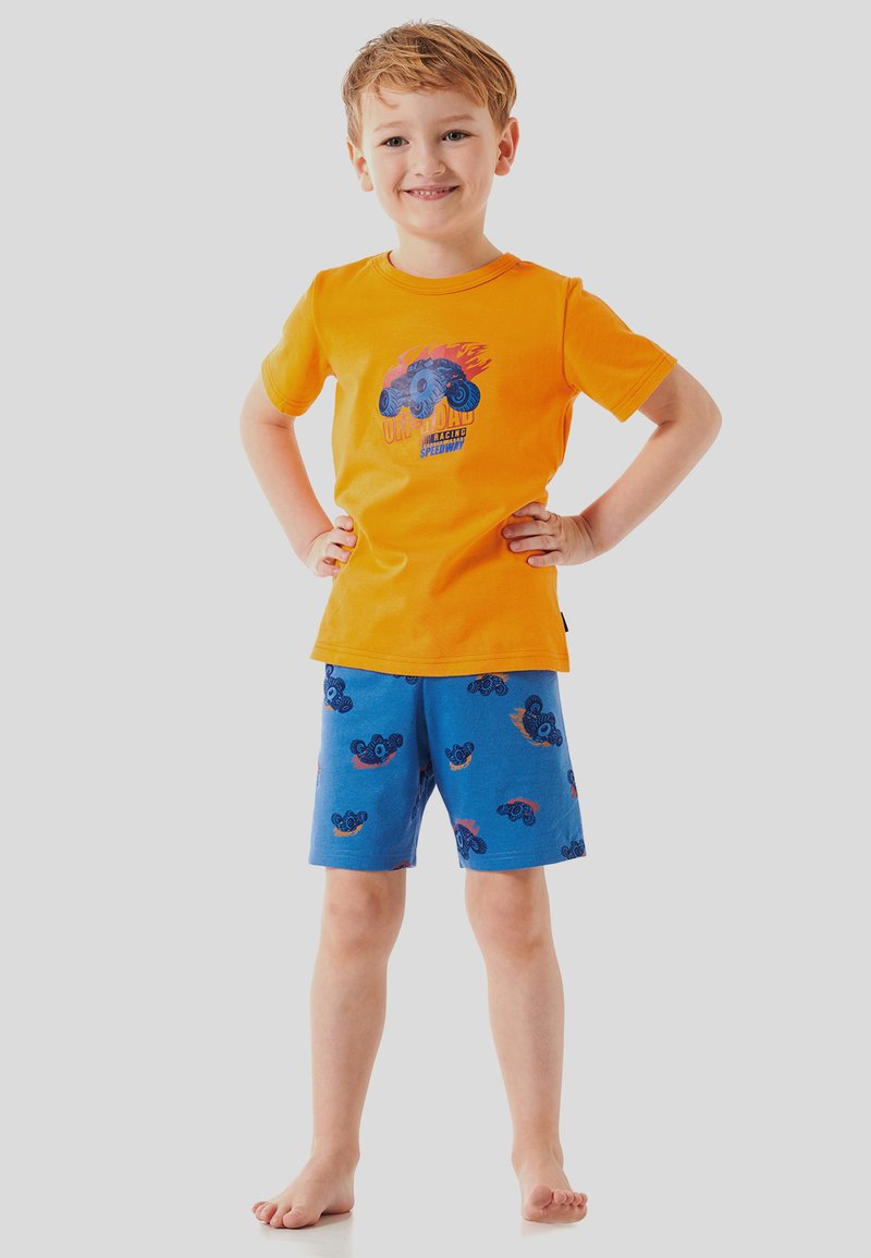 Schiesser KURZ - WORLD SET - Pyjama - orange blau