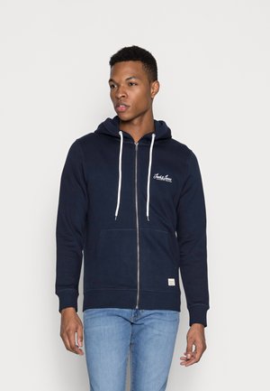 JORTONS ZIP HOOD NOOS - Tröja med dragkedja - navy blazer