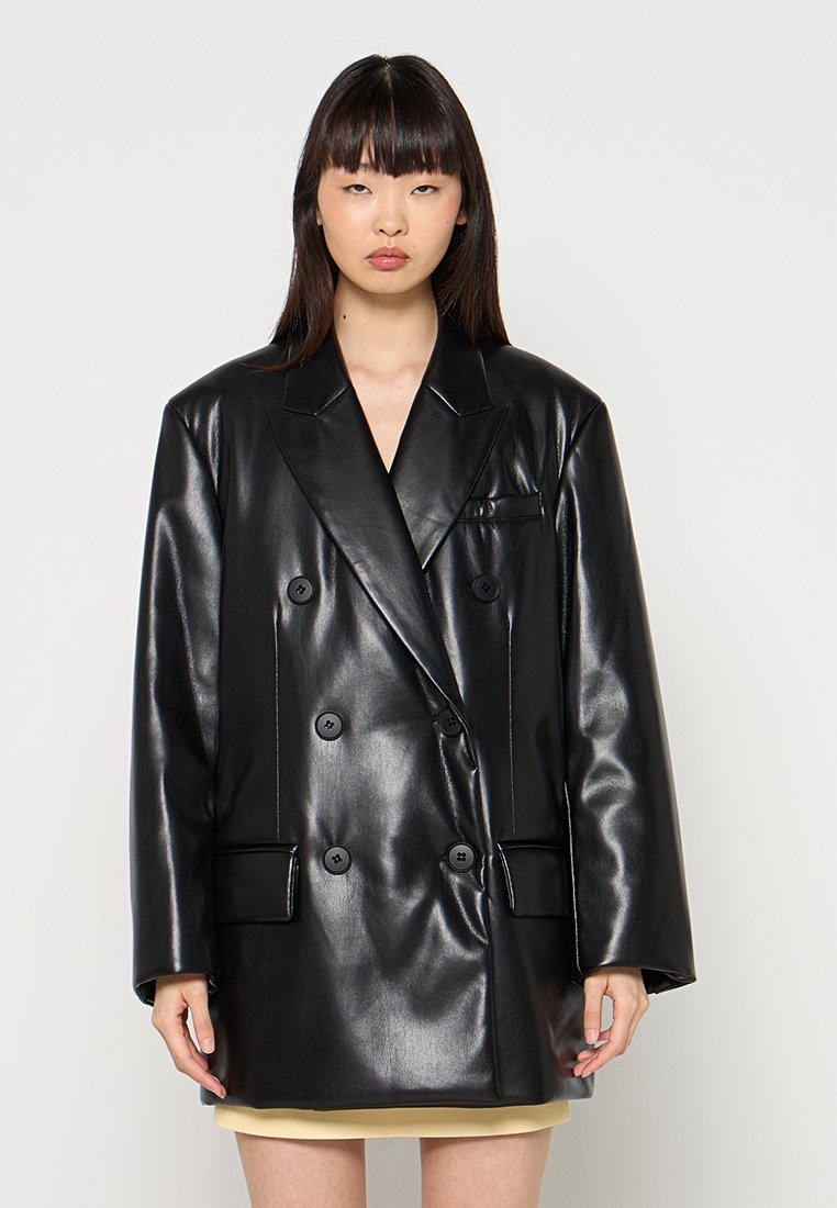 STAND STUDIO Halflange jas zwart