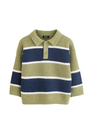 REGULAR FIT - STRIPE RUGBY - Top s dlhým rukávom - green/blue