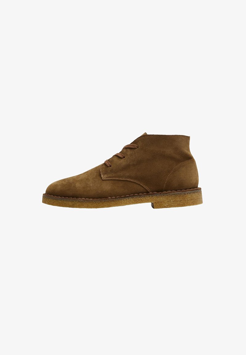 Selected Homme SLHRICCO CHUKKA - Botines con cordones - tobacco brown
