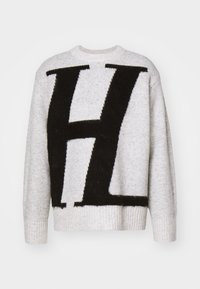 LOGO CREW BRUSHED - Pulóver - light grey