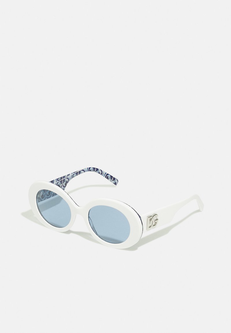 Dolce&Gabbana - Aurinkolasit - white/blue maiolica, Suurenna