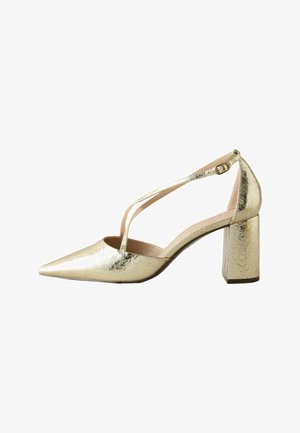 Next, STANDARD/WIDE FIT - FOREVER COMFORT® CROSS STRAP BLOCK HEEL SHOES /WIDE FIT. - Decolleté - gold