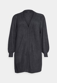VMRUBELLEFILE LONG CARDIGAN - Vesta na kopčanje - dark grey melange