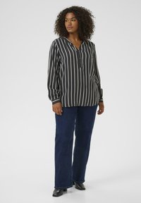 Kaffe Curve SIDA - Palaidinė - black oyster chalk stripe