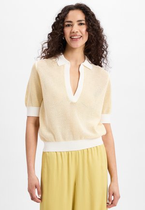 KURZARM  - Poloshirt - gelb weiß