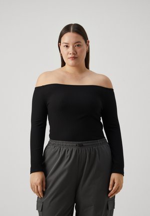 ONLY Carmakoma CARNELLA OFF SHOULDER  - Ilgarankovis viršutinės dalies drabužis - black