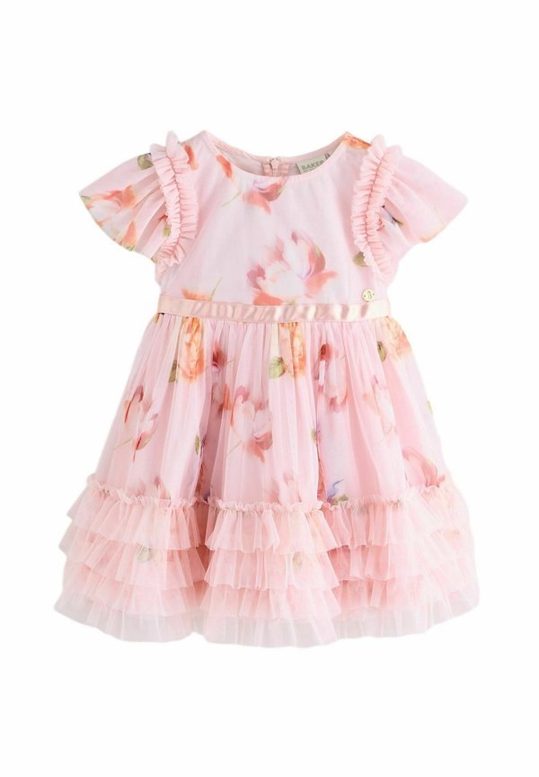 REGULAR FIT-RUFFLE HEM FLORAL PRINT - Cocktailkleid/festliches Kleid