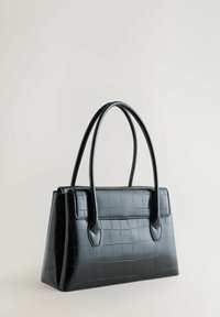 CROC EFFECT SHOULDER - Handtas - black