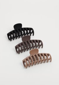PCBELLA HAIRSHARK 3 PACK - Hårstyling-accessories - black/beige/dark brown