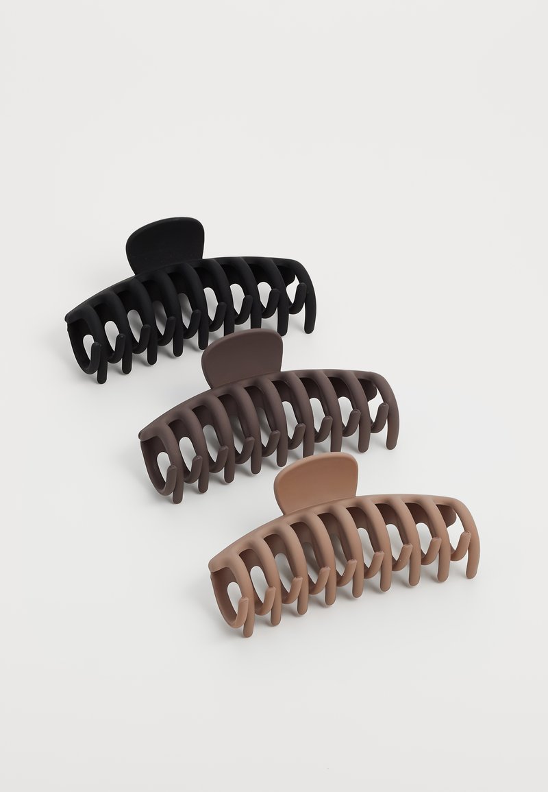 Pieces PCBELLA HAIRSHARK 3 PACK - Αξεσουάρ μαλλιών - black/beige/dark brown