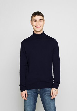 JJEEMIL ROLL NECK - Sweter - navy blazer