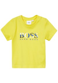 BOSS Kidswear SLEEVES - Triko s potiskem - pollen