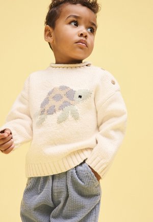 Next, REGULAR FIT - CHARACTER CREW NECK - Svetrík - cream turtle