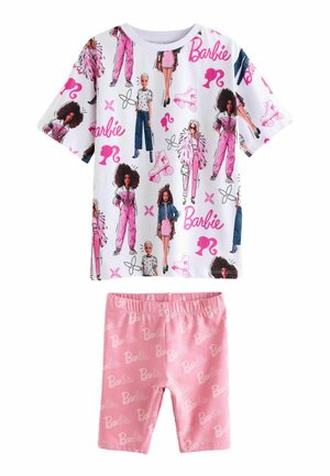 Next BARBIE REGULAR FIT - Nattplagg set - white pink