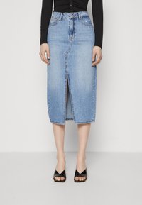 ONLY Tall ONLBIANCA MIDI SLIT SKIRT - Uska suknja - light blue denim