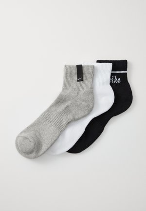 3 PACK - Chaussettes de sport - white/dark grey heather/black