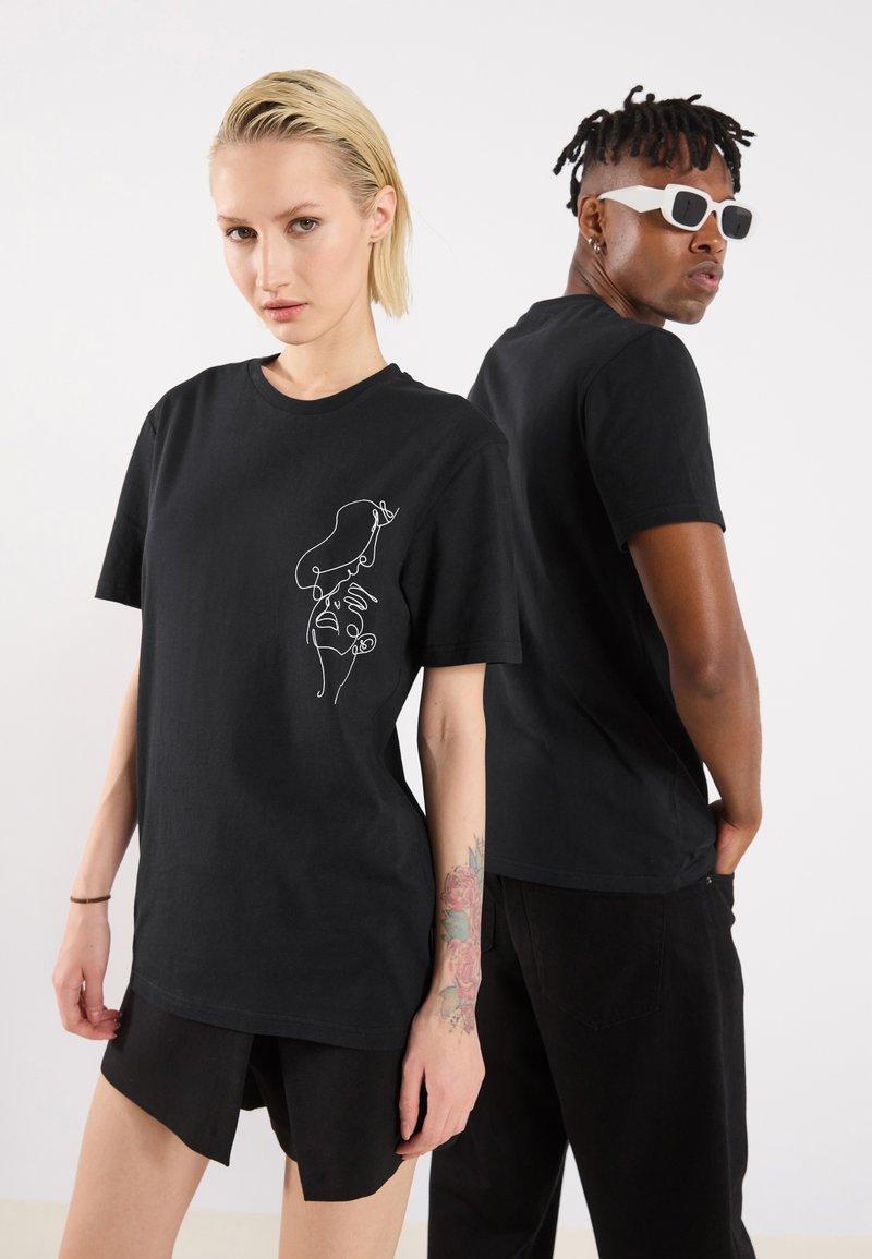 YOURTURN - UNISEX - Nyomott mintás póló - black, Nagyítás