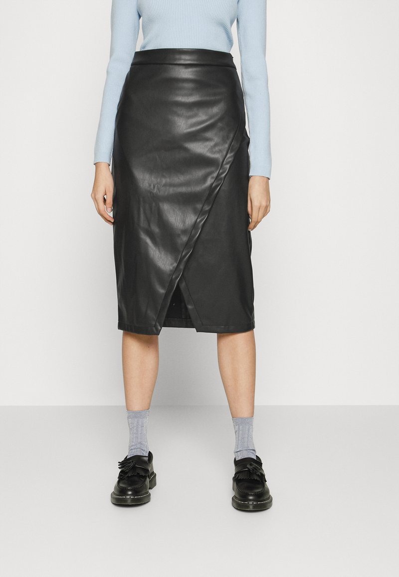 VILA VITRYA MEDI COATED - Saia envelope - black