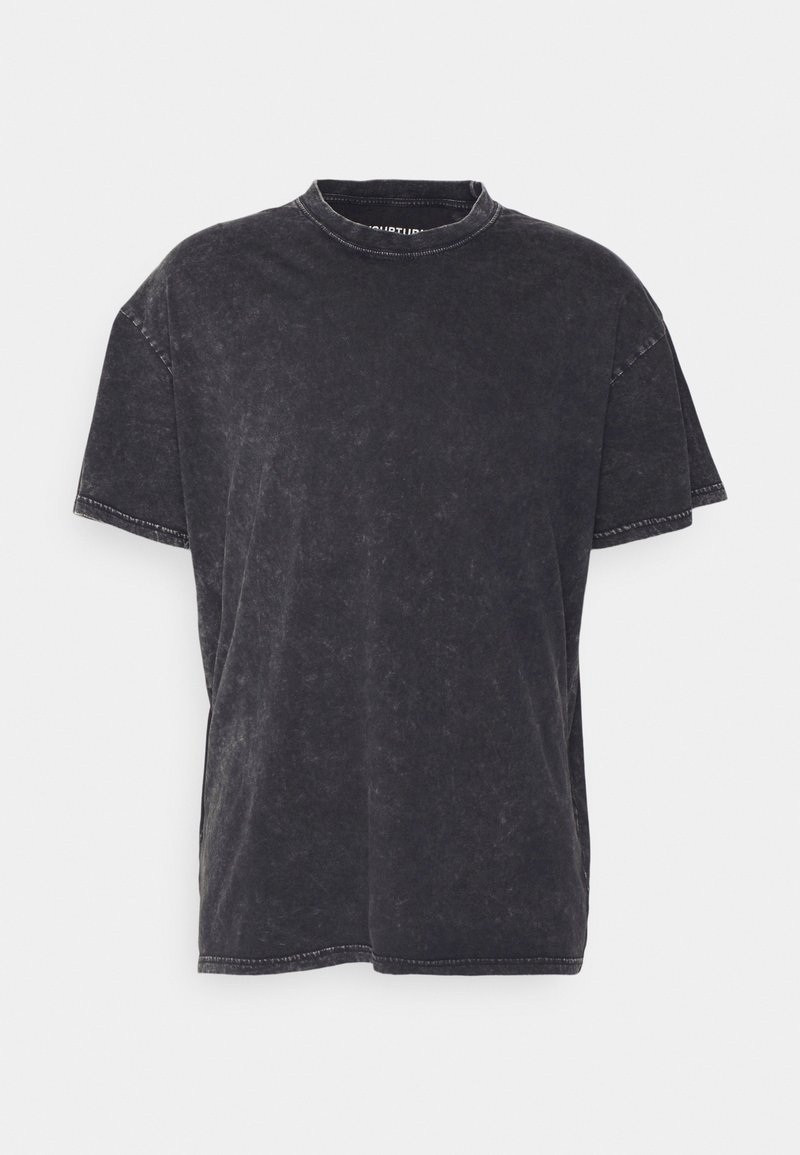 YOURTURN T-shirt basic gemêleerd zwart YOURTURN T-shirt basic gemêleerd zwart