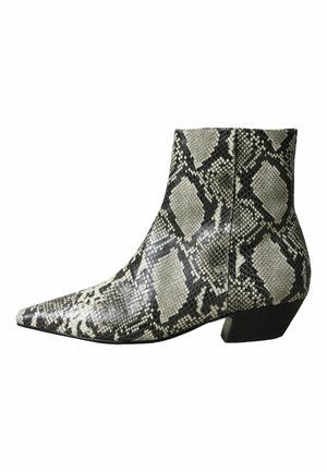 Botine clasice - burgundy red croc embossed
