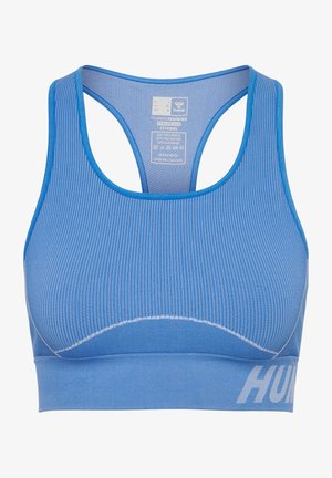 Hummel, CHRISTEL SEAMLESS - Sport-BH mit mittlerer Stützkraft - riviera blue bell melange