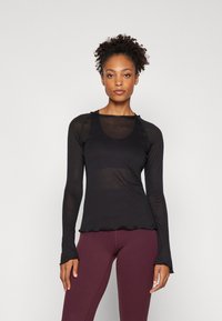 Björn Borg STUDIO LIGHT LONGSLEEVE - Top dugih rukava - black beauty