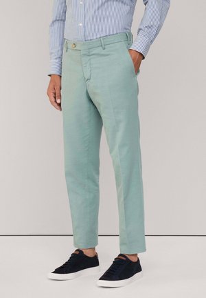 REGULAR FIT COTTON LINEN - Chino - fanfare green
