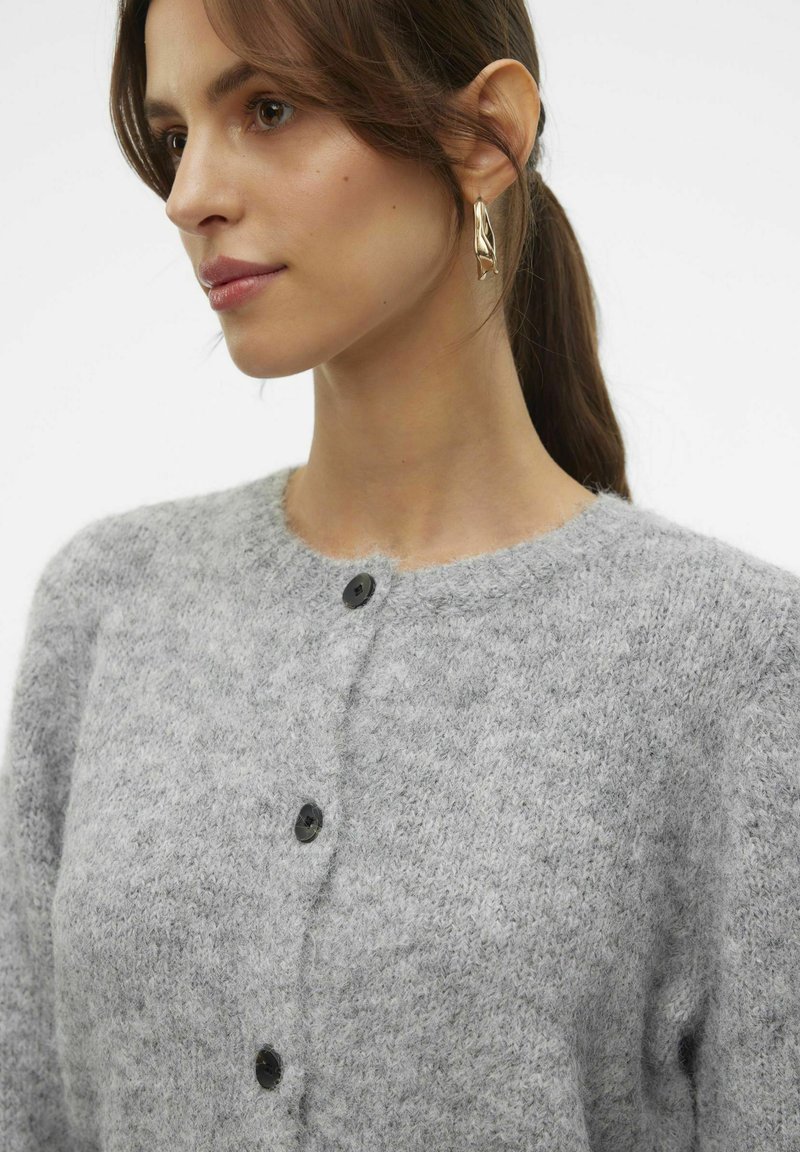 VERO MODA Gilet Femme à Col Rond Avec Boutons - Vmnovah Noos - Pull Sans Manches - Coupe Ample