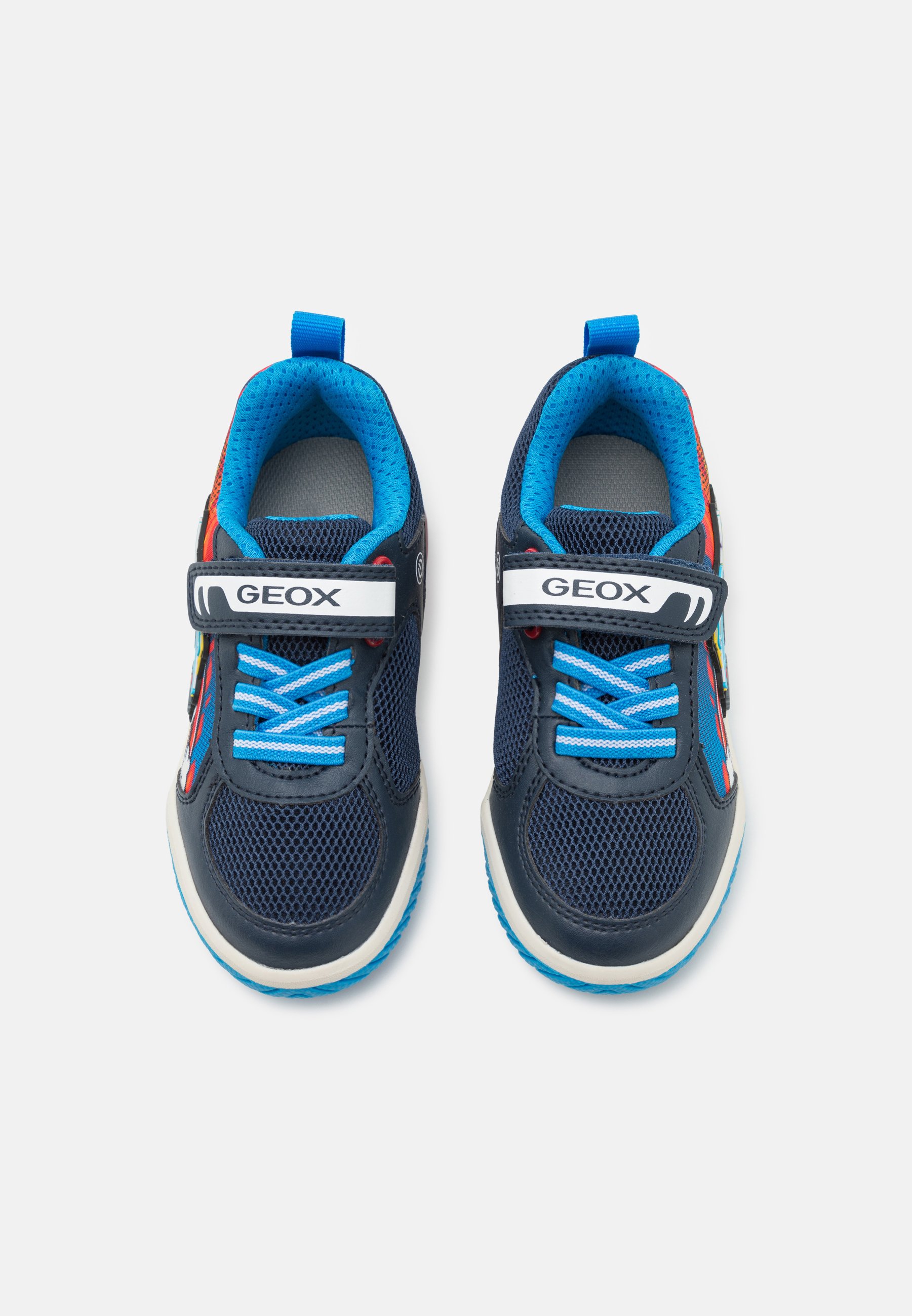 Geox LIGHT UP INEK BOY - Trainers - navy/light blue/dark blue