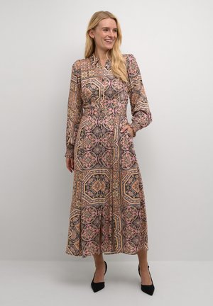 Shirt dress - orange tile