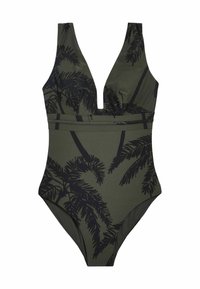Next REGULAR FIT - Peldkostīms - khaki green palm