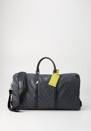 PISA DOUBLE ZIP - Weekend bag - black/lime