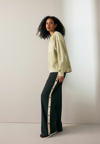 Next UTILITY POCKET FRONT PANELLED CREW NECK  - Sweater - green sage