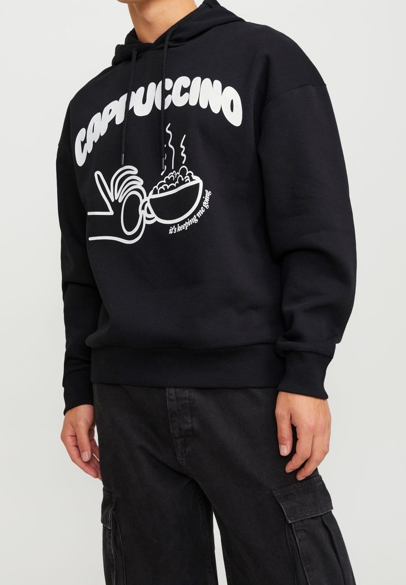 Jack & Jones Felpa con cappuccio - black
