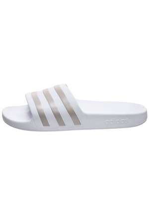 ADILETTE AQUA - Chanclas de baño - footwer white / platin metallic