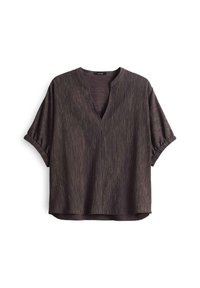 BOXY FIT CRASH - Blouse - midnight brown