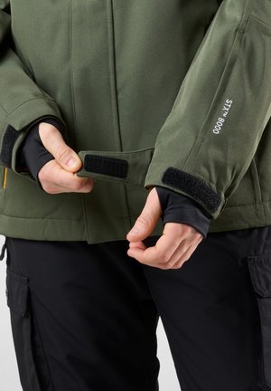 ANTON - Veste de snowboard - dk olive mustard yellow