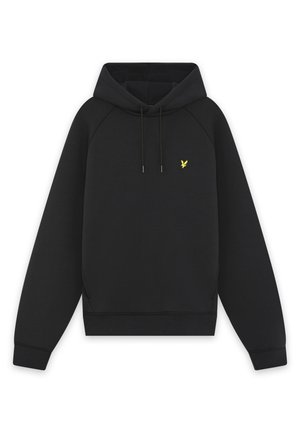 Lyle & Scott, CUSHIONED INTERLOCK - Hættetrøje - jet black