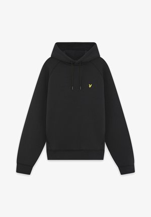 Lyle & Scott, CUSHIONED INTERLOCK - Hættetrøje - jet black
